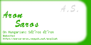 aron saros business card